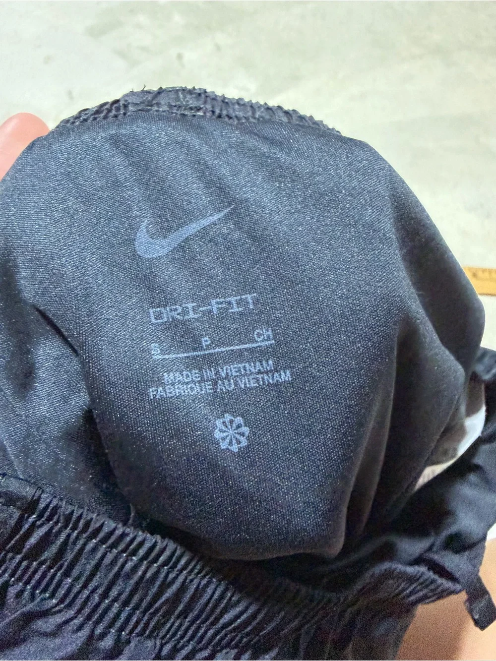 Nike Black Kids Running Shorts with White Swoosh small